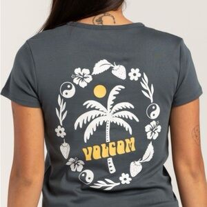 VOLCOM Women’s Baby Tee Slate Size Medium